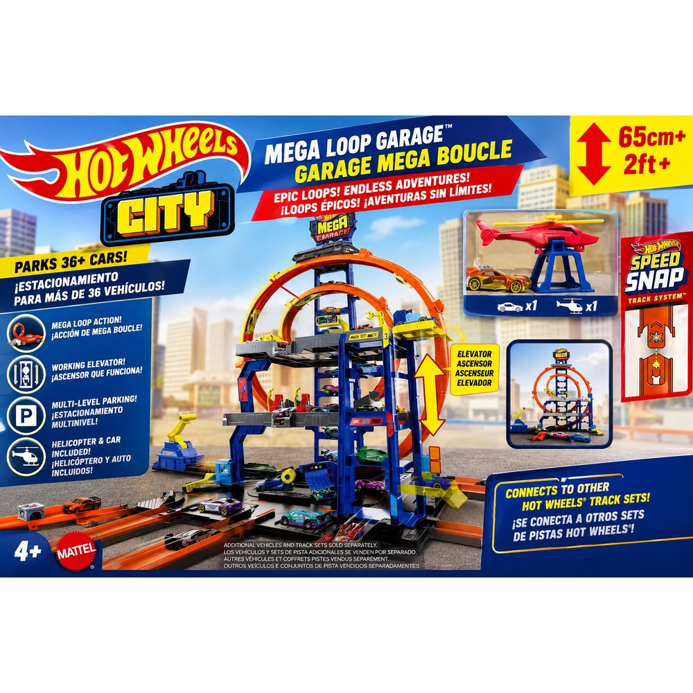HOT WHEELS CITY/MEGA LOOP GARAGE PLAYSET/MATTEL/NEW/MSHTGT081926